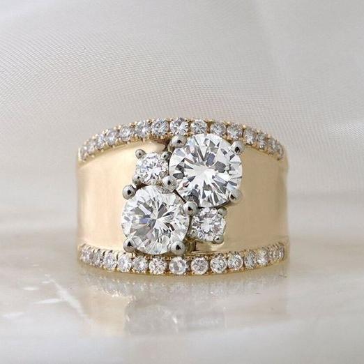 Golden Bright Zirconia Ring