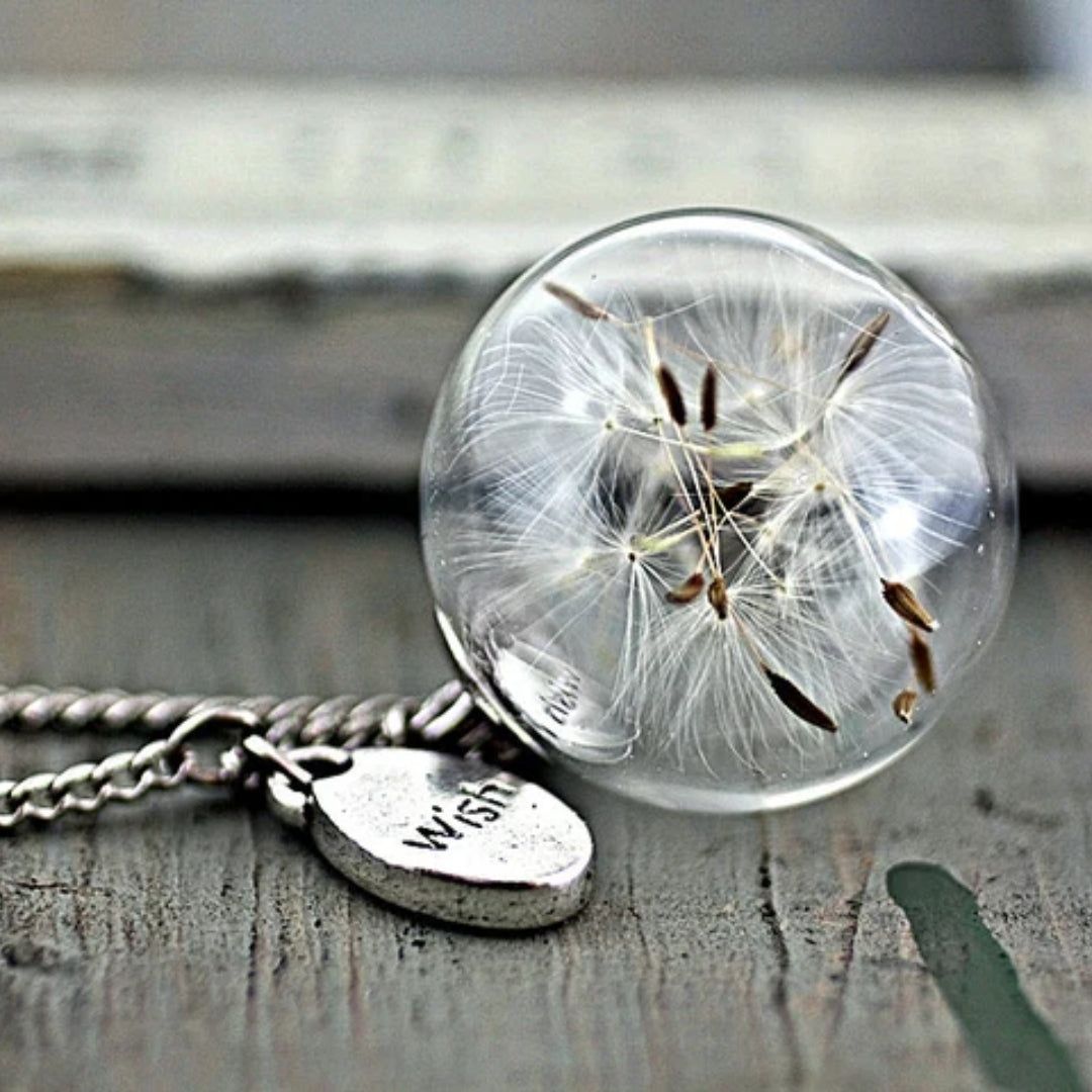 Modern Dandelion Wish Necklace