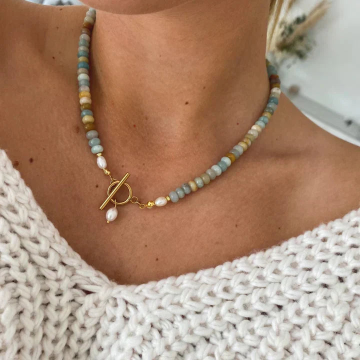 Multicolor Natural Stone Necklace