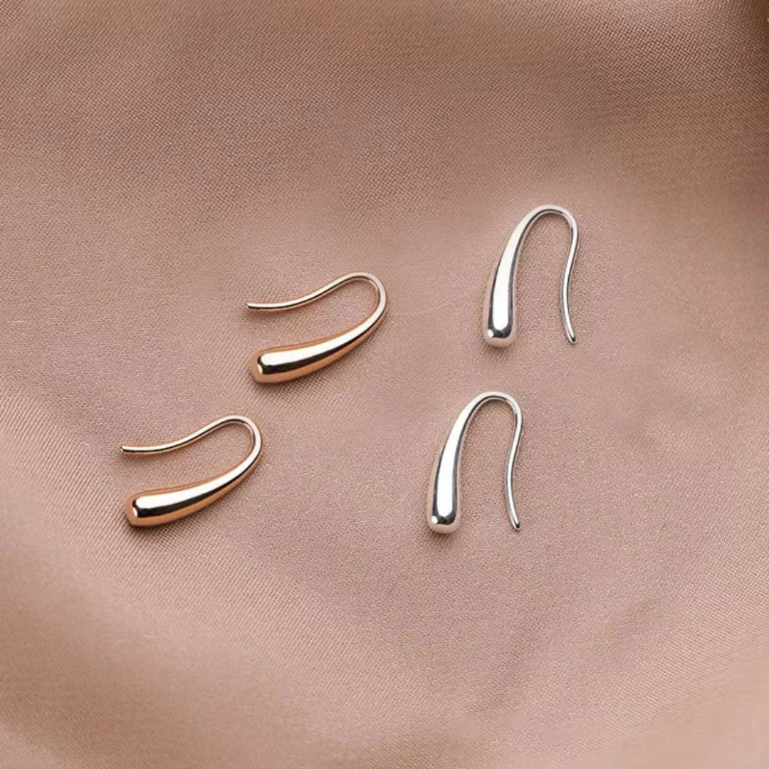 Sleek Drop Gold & Silver Earrings
