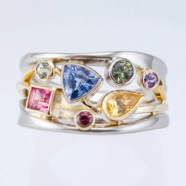 Timeless Colorful Zirconia Ring