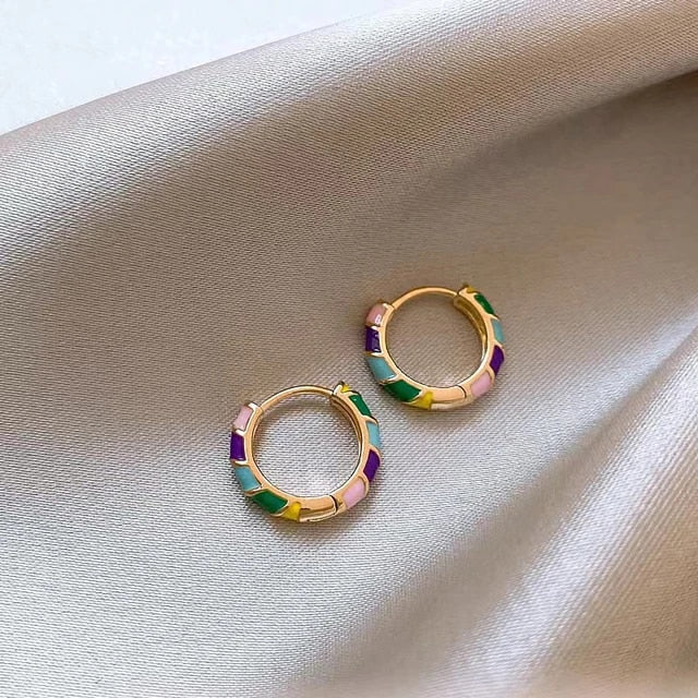 Timeless Colorful Enamel Earrings