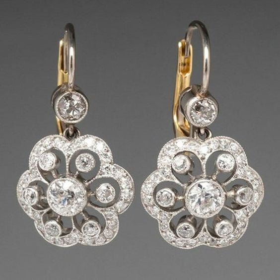 Modern Crystal Mandala Earrings