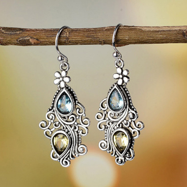 Stylish Crystal Gem Earrings