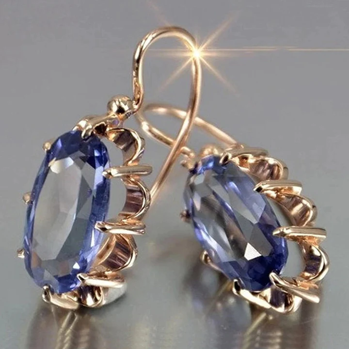 Timeless Blue Zirconia Earrings