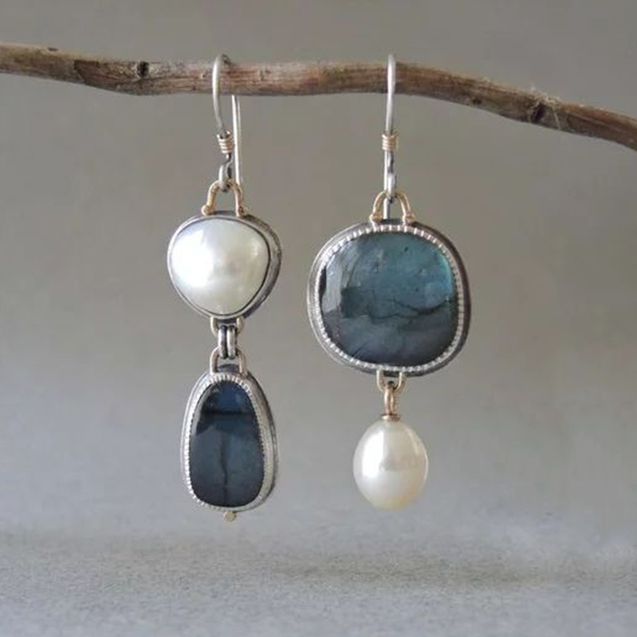 Natural Blue Stone Earrings