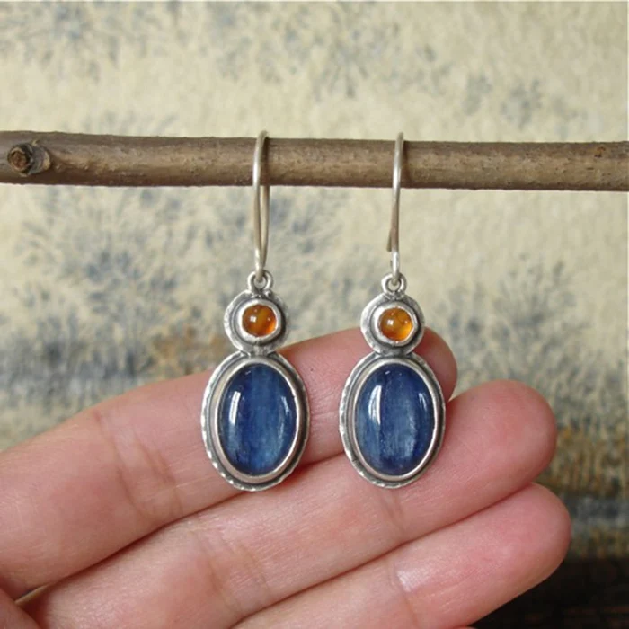 Stylish Blue Crystal Earrings