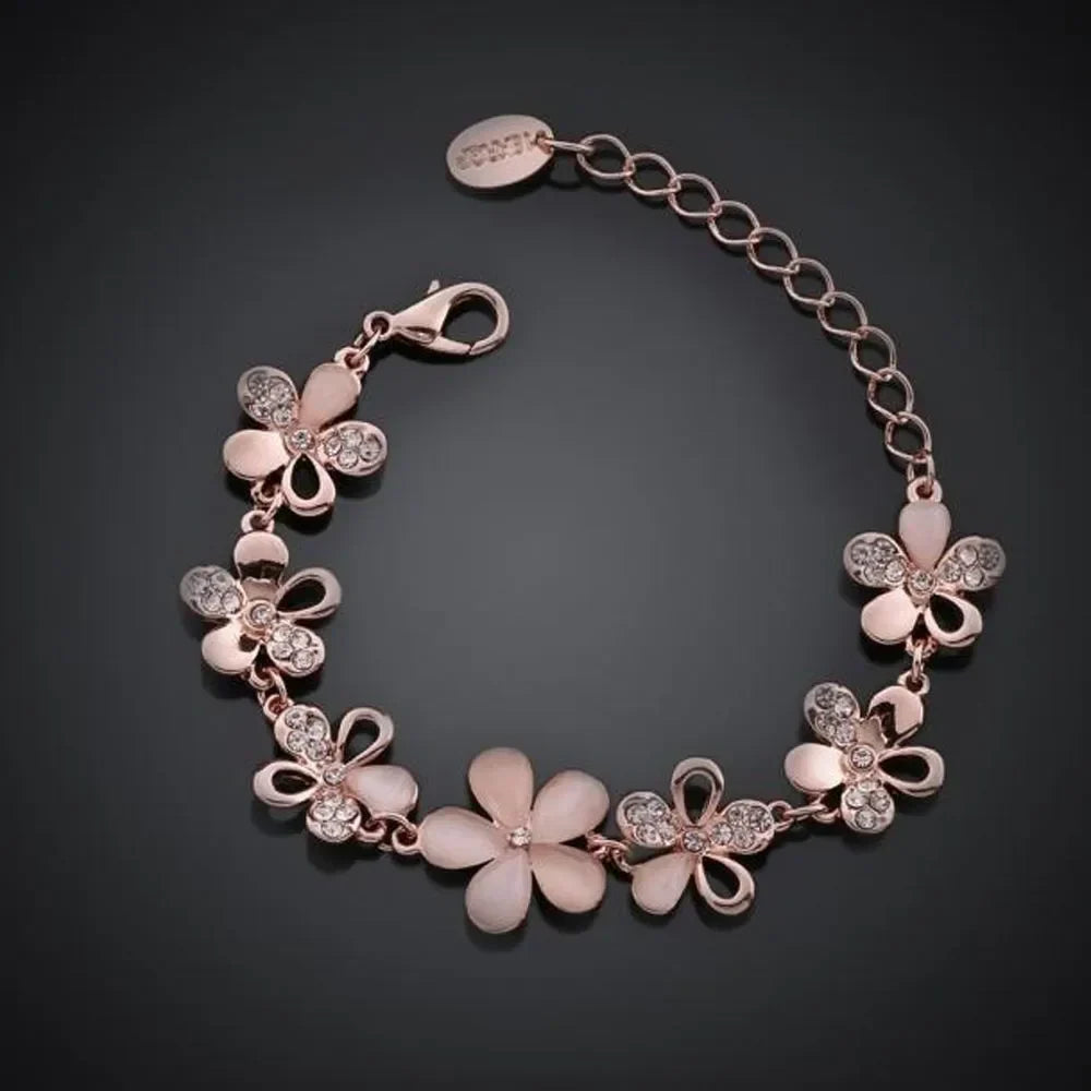 Minimalist Rose Flower Bracelet