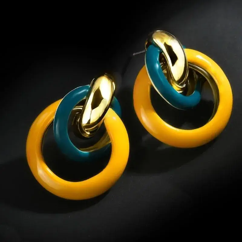 Classic Yellow Hoop Earrings