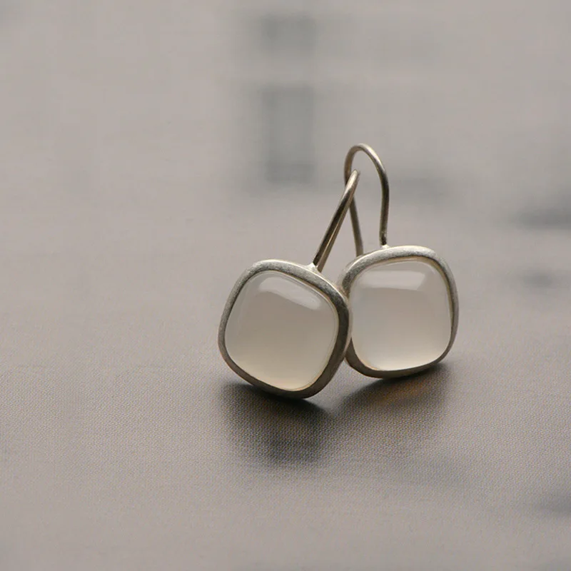 Minimalist Moonstone Crystal Earrings