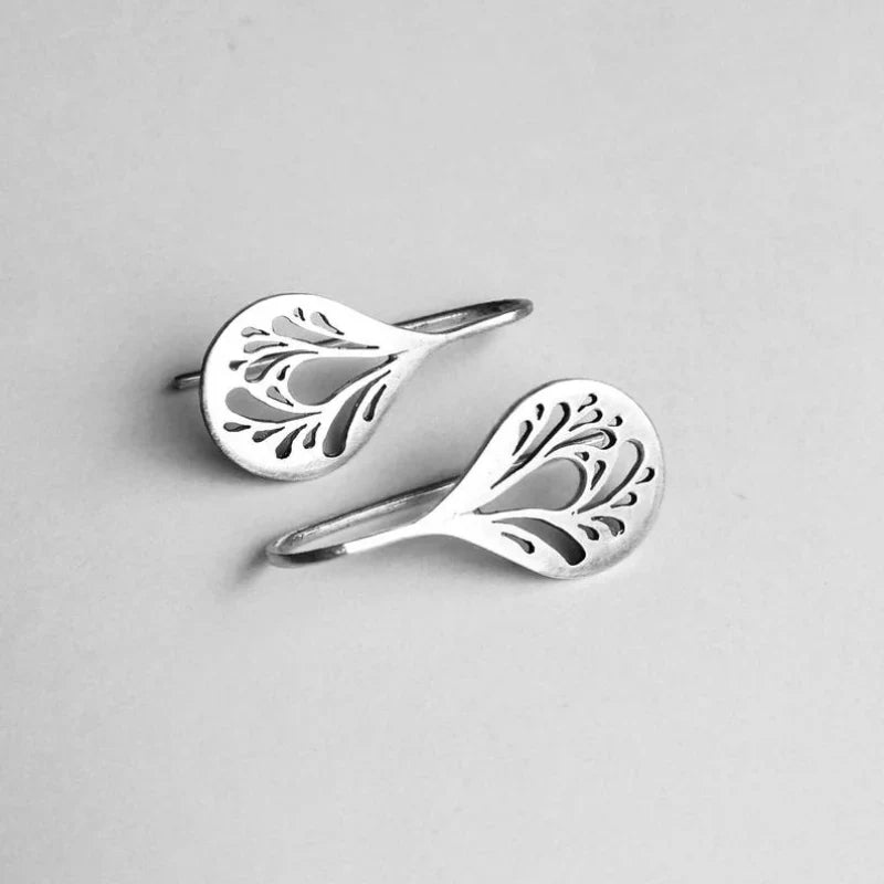 Sleek Hollow Drop Earrings