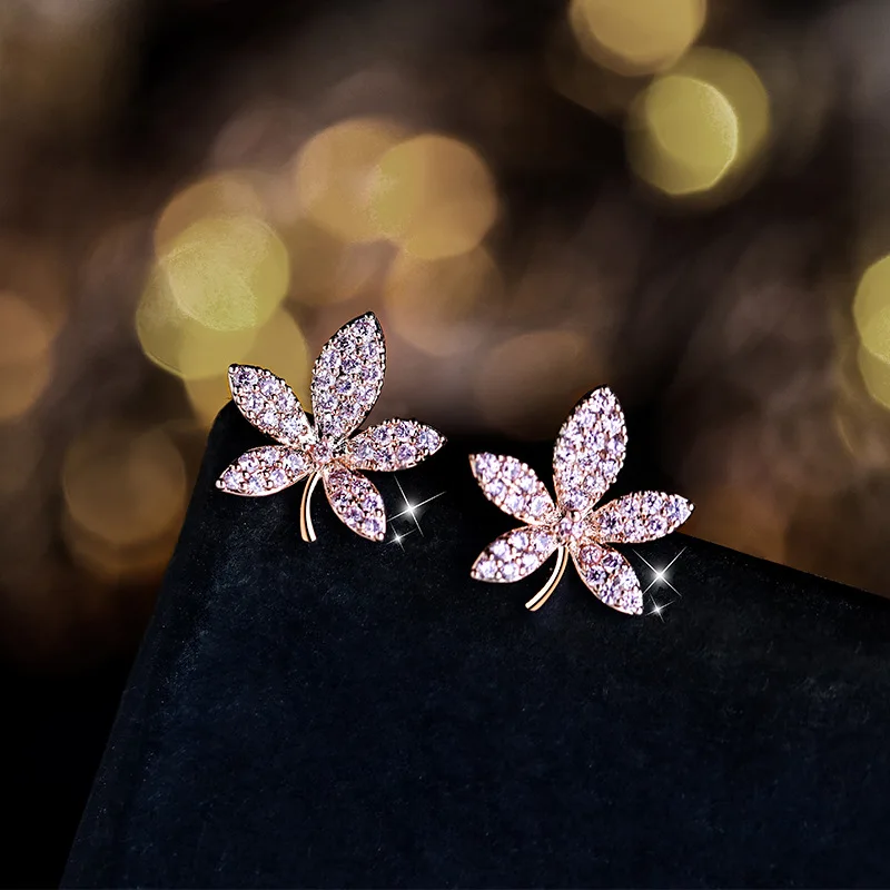 Stylish Bright Rose Flower Earrings