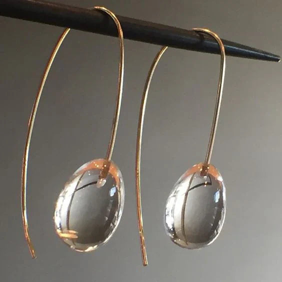 Timeless Grey Crystal Drop Earrings