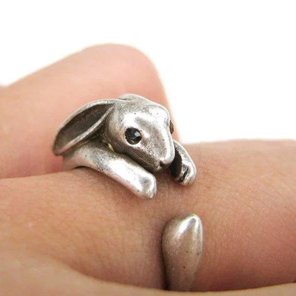 Simple Silver Bunny Ring