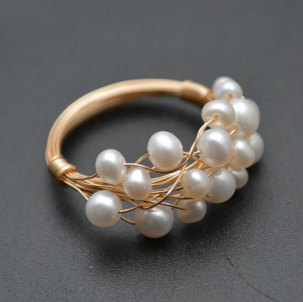 Elegant Pearl Nest Ring