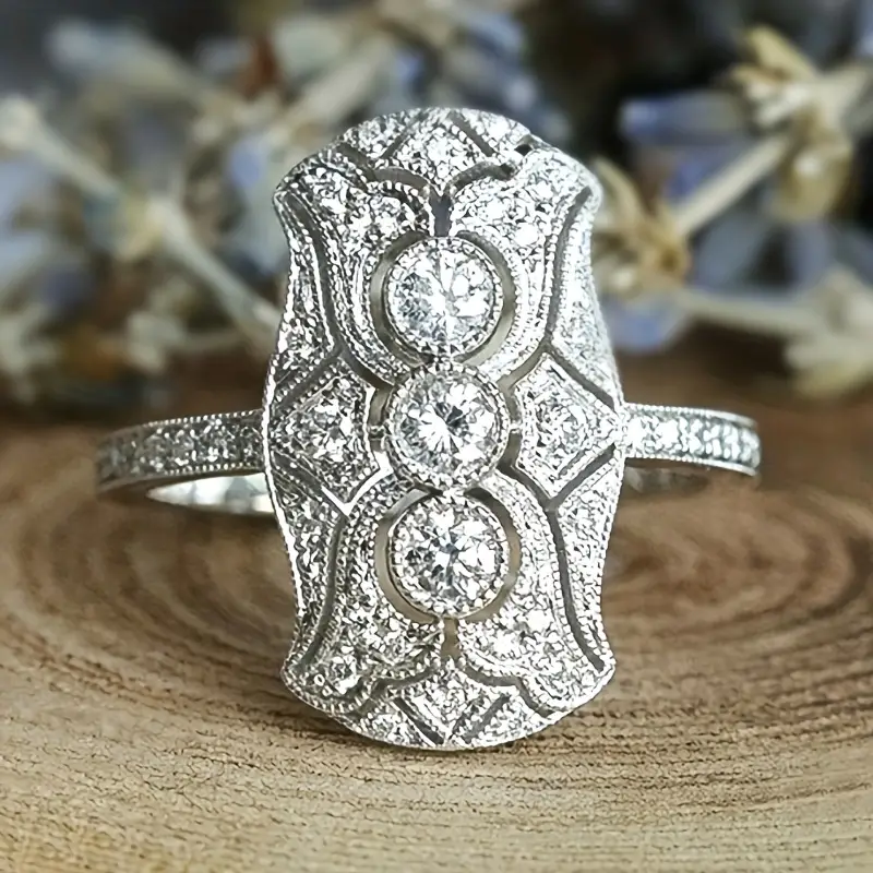 Timeless Bright Zirconia Silver Ring