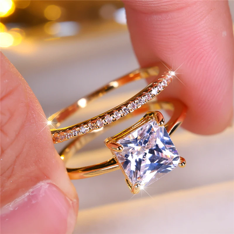 Modern Brilliant Ring Set