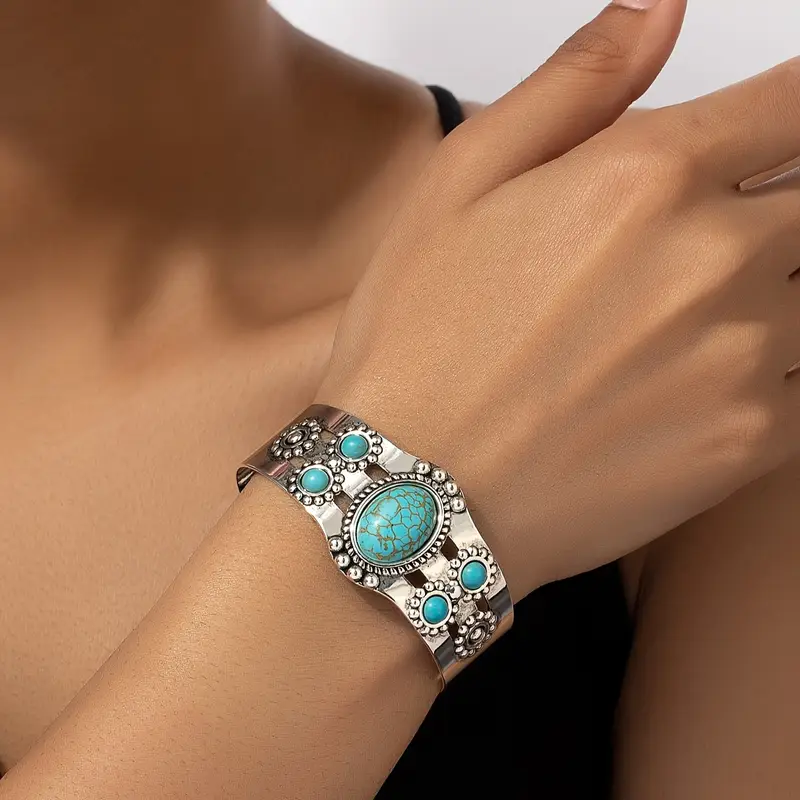 Timeless Blue Opal Silver Bracelet
