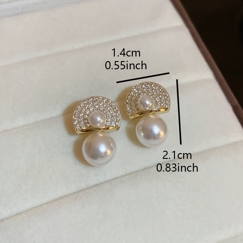 Elegant Faux Pearl Earrings