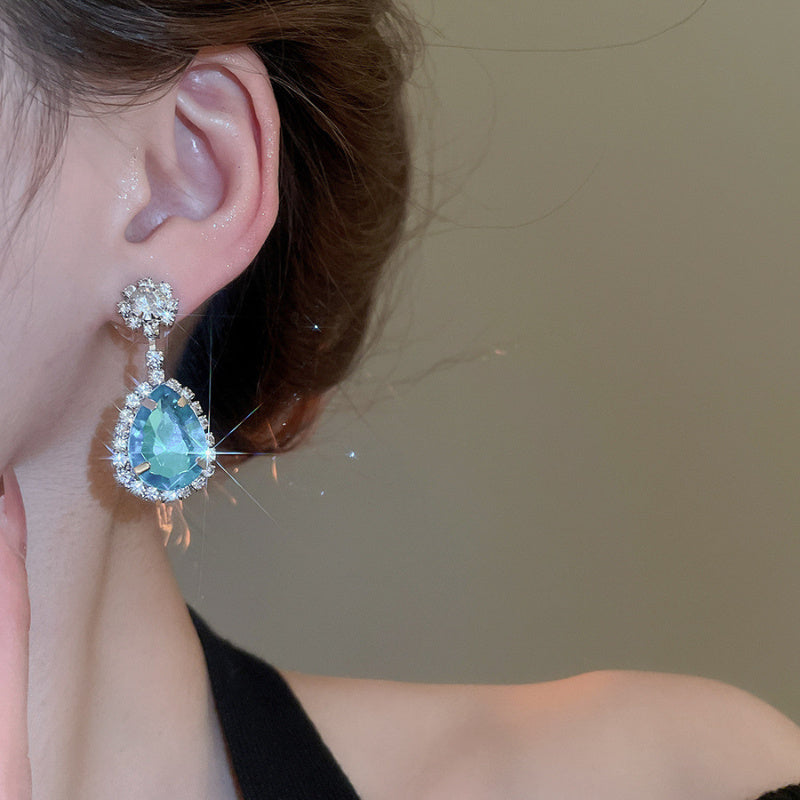 Classic Rhinestone Teardrop Earrings