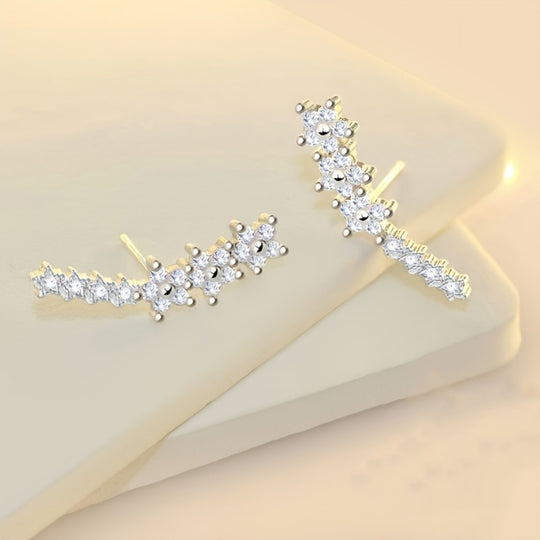 Elegant Floral Rhinestone Earrings