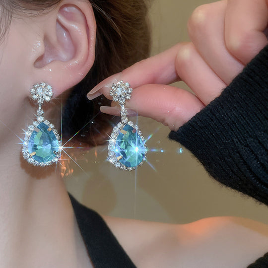 Classic Rhinestone Teardrop Earrings