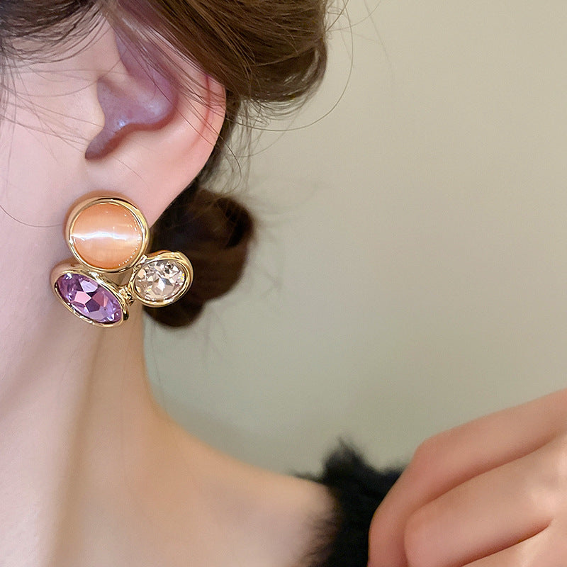 Stylish Oval Hollow Earrings