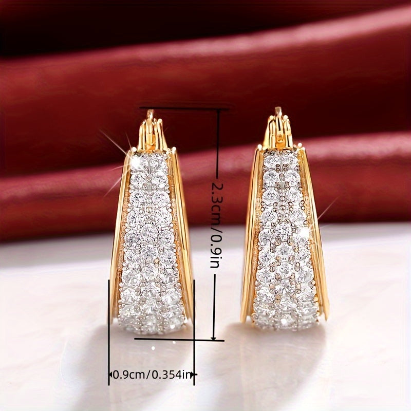 Elegant Geometric Square Hoop Earrings