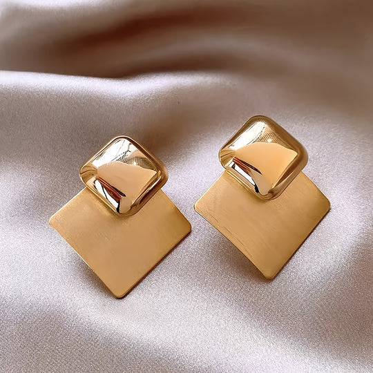 Modern Geometric Square Earrings