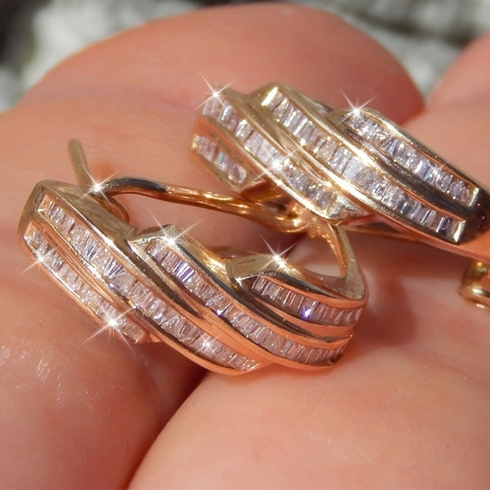 Stylish Sexy Cubic Zirconia Hoop Earrings