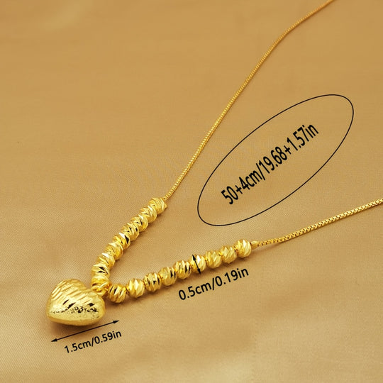 Luxurious Thick Heart Pendant Necklace