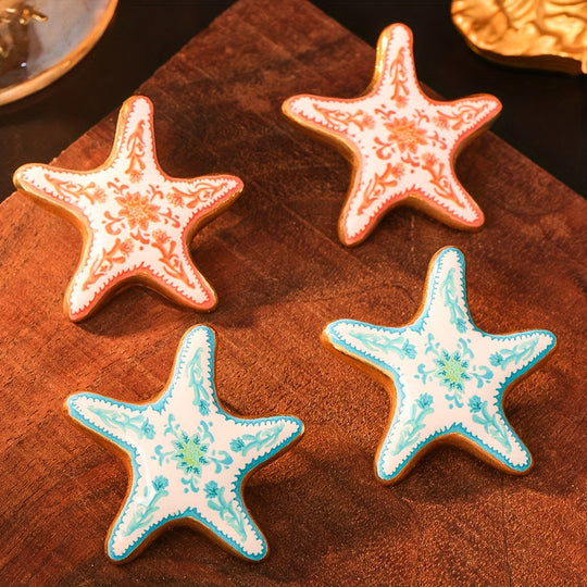 Trendy Painted Starfish Earrings
