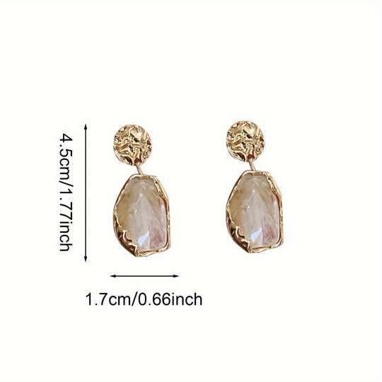 Irregular Geometric Resin Dangle Earrings