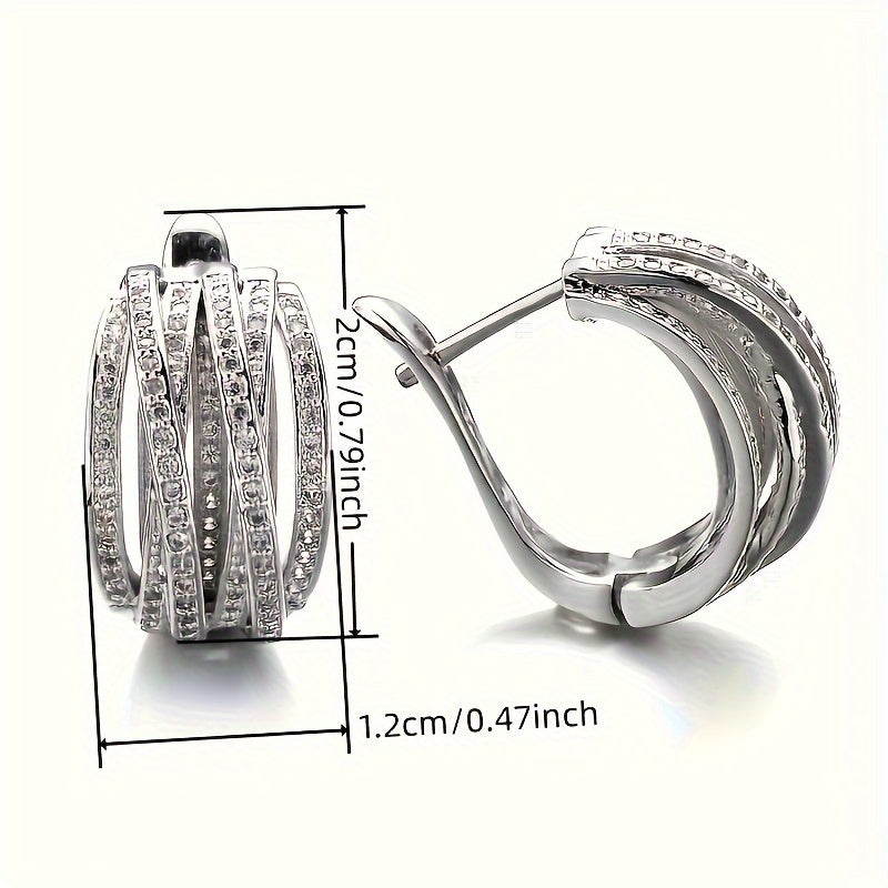 Women’s Hoop Earrings with Cross Design