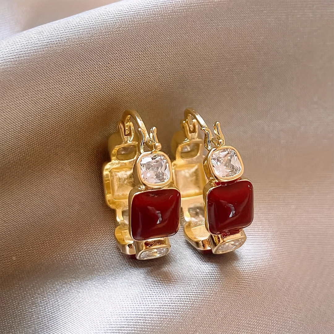 Fashionable Brown Retro Earrings