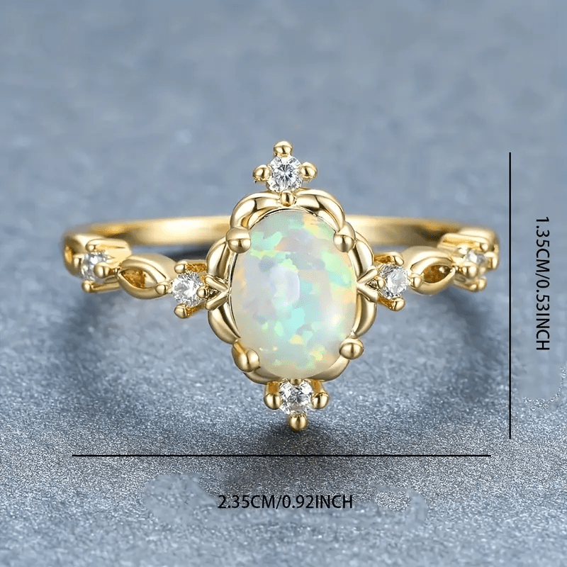 Elegant Gold-Plated Engagement Ring