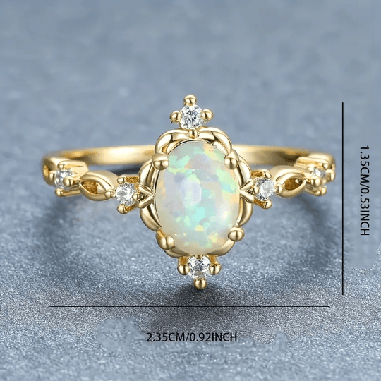 Elegant Gold-Plated Engagement Ring