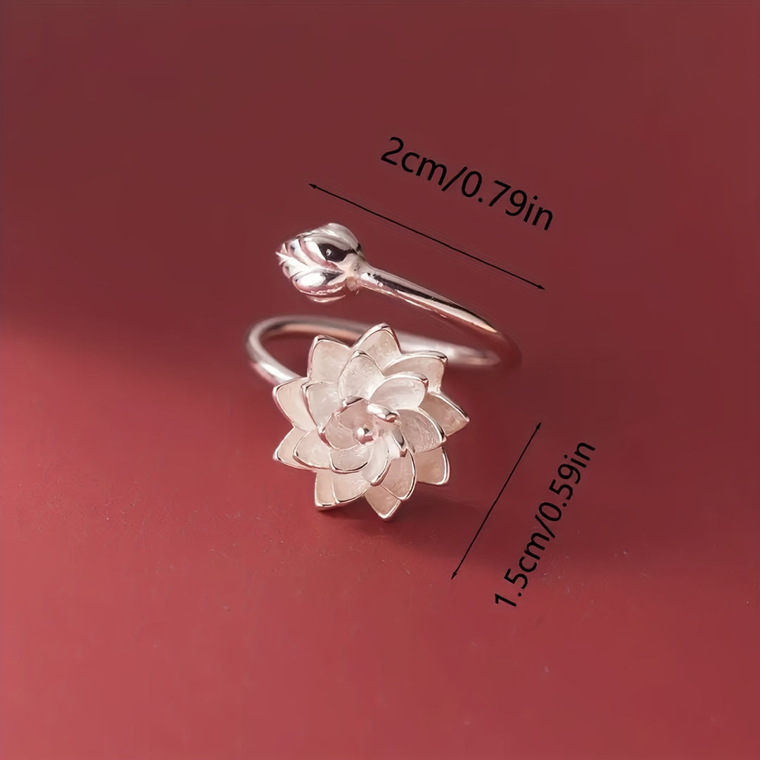 Adjustable Lotus Flower Ring