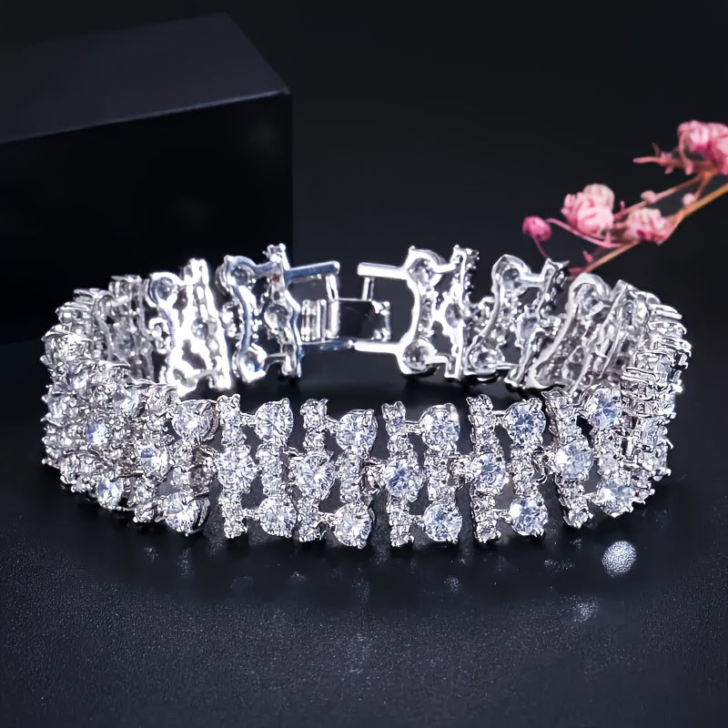 Sleek Bohemian Style Tennis Bracelet