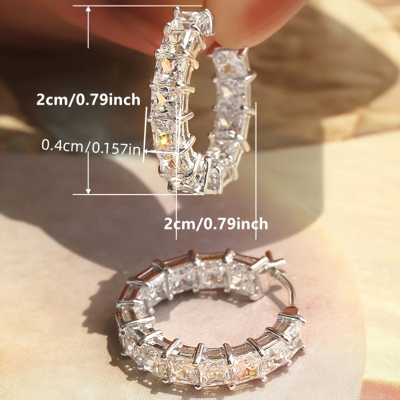 Elegant Women’s Sparkling Square Jewelry