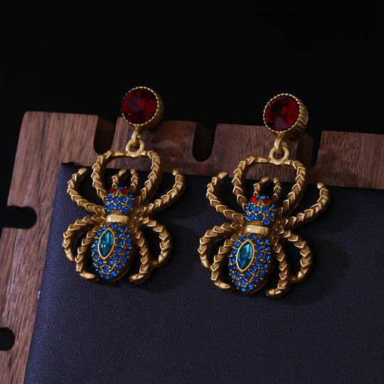 Elegant Spider Drop Earrings