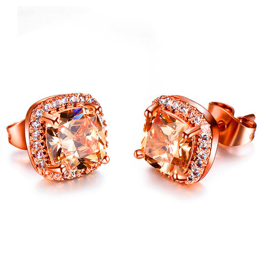 Minimalist. Stone Stud Earrings