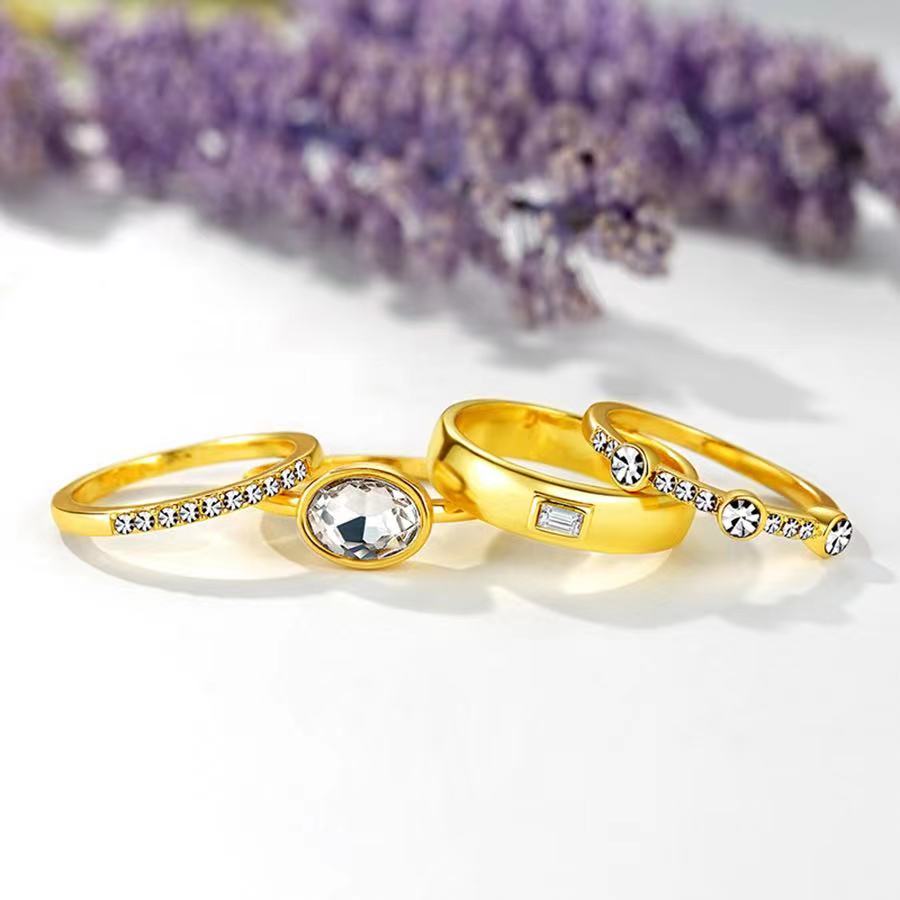 4-Piece Modern Ring Set