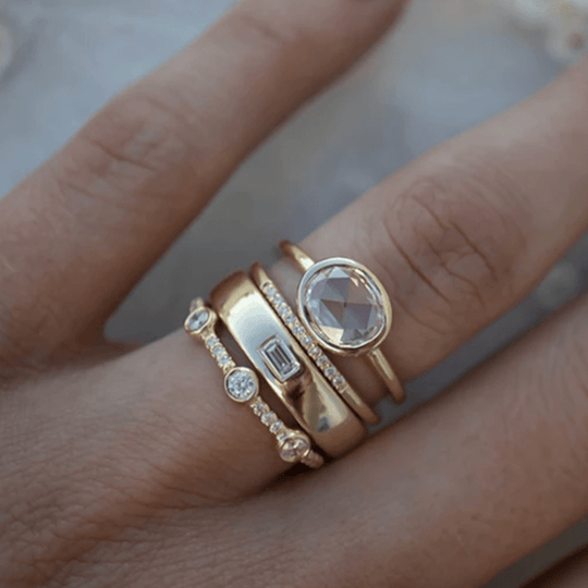 4-Piece Modern Ring Set