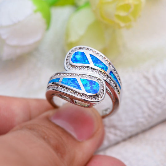 Blue Opal Timeless Wrap Ring