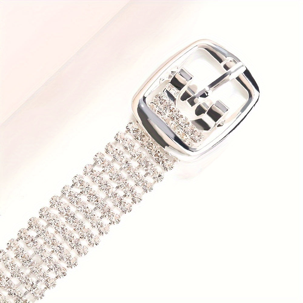Stylish Rhinestone-Encrusted Ankle Bracelet