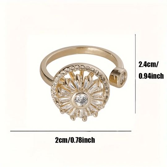 Modern White Zirconia Ring