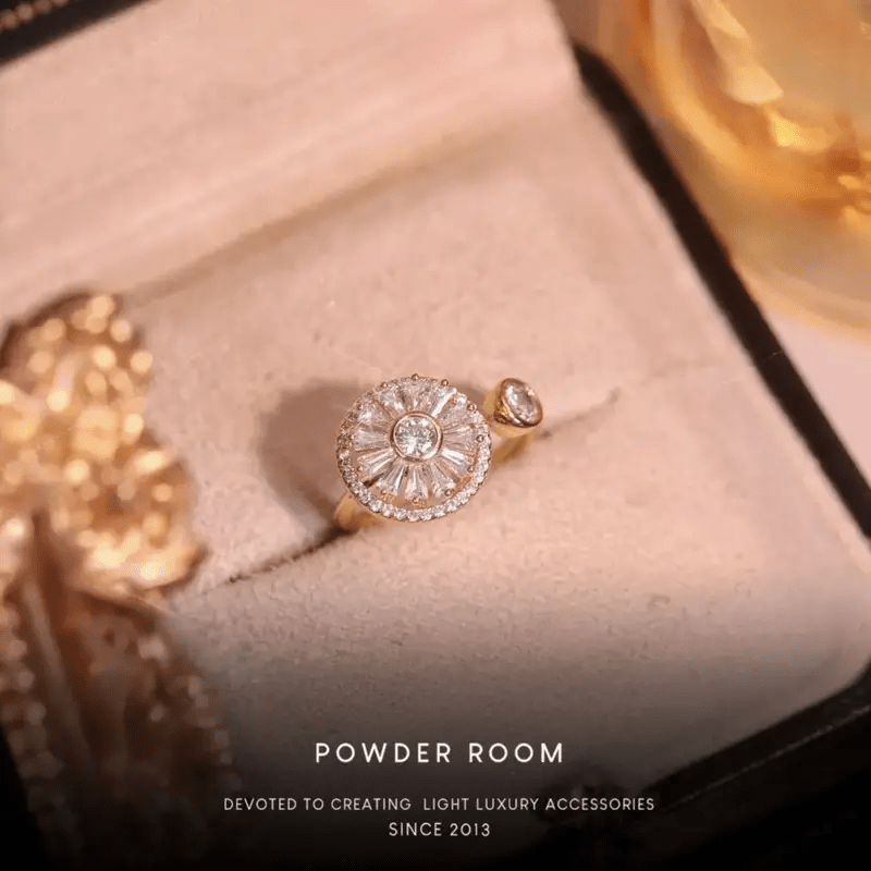 Modern White Zirconia Ring