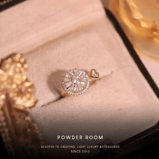 Modern White Zirconia Ring