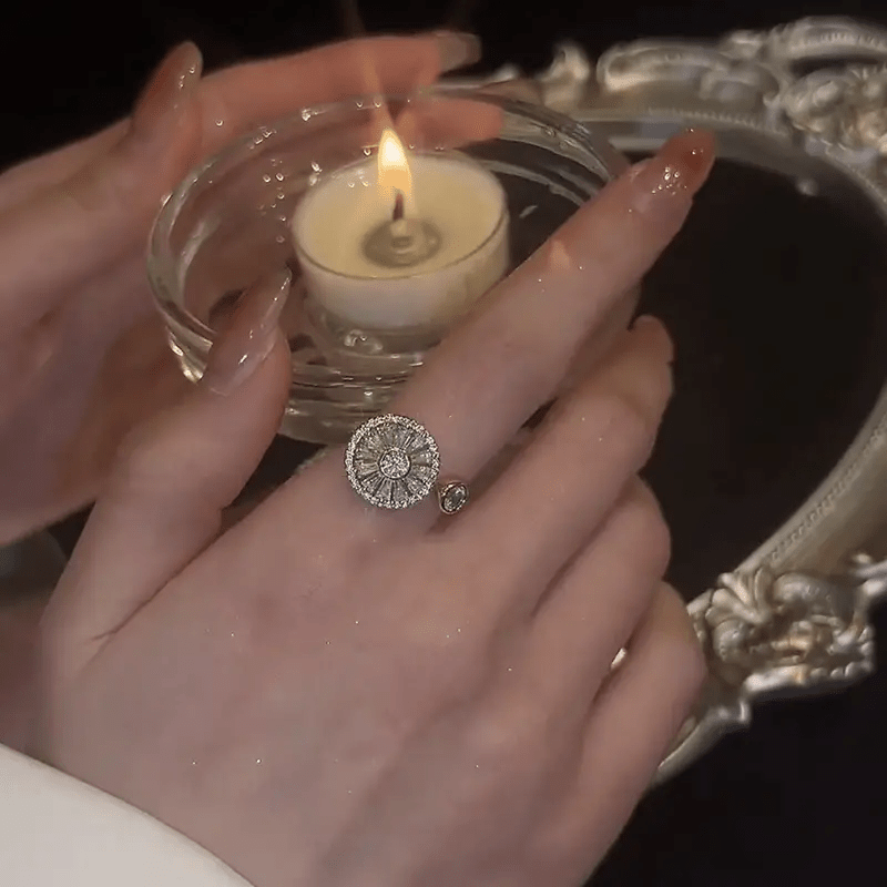 Modern White Zirconia Ring